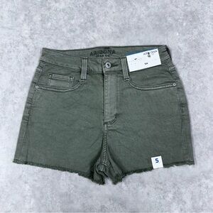 Arizona Hi-Rise Shortie Cut-Off Shorts Green Junior 5